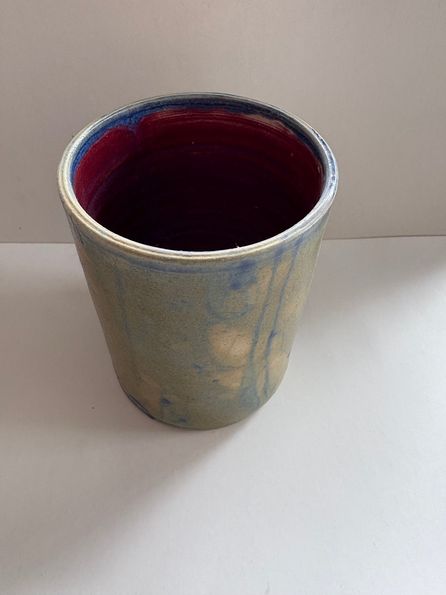 Rustic Blue and Red Tumblers - Set of 2