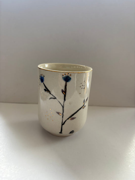 Cherry Blossom Wine Glass - Blue - Small - Set of 2