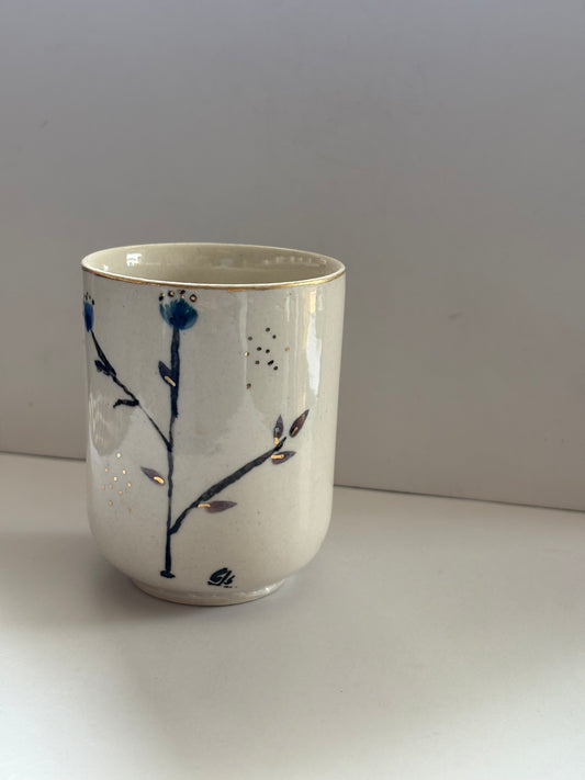 Cherry Blossom Wine Glass - Blue - Small - Set of 2