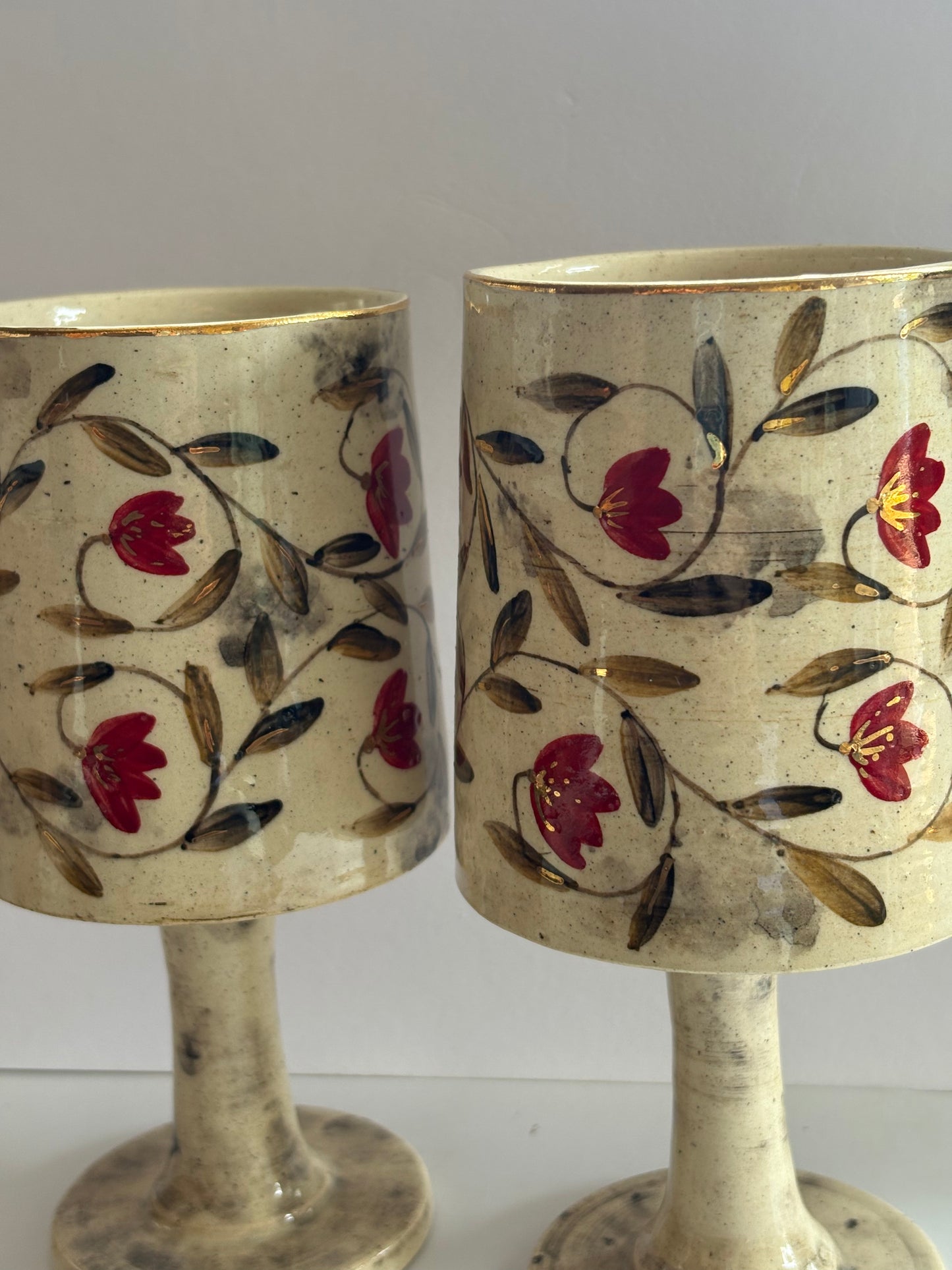 Mughal Wine Goblet Red Medium