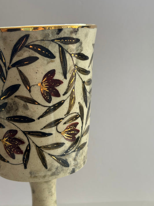 Mughal Wine Goblet Maroon Medium
