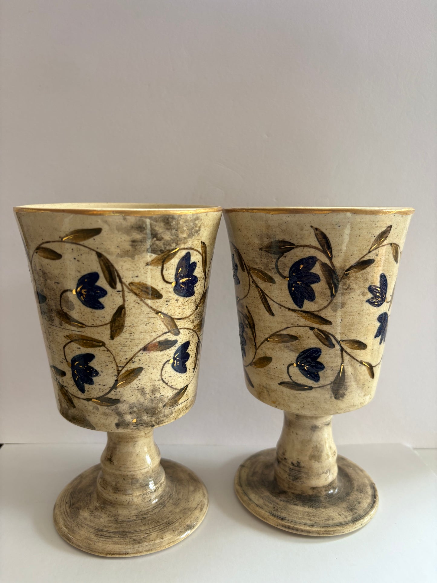 Mughal Wine Goblet Blue Medium