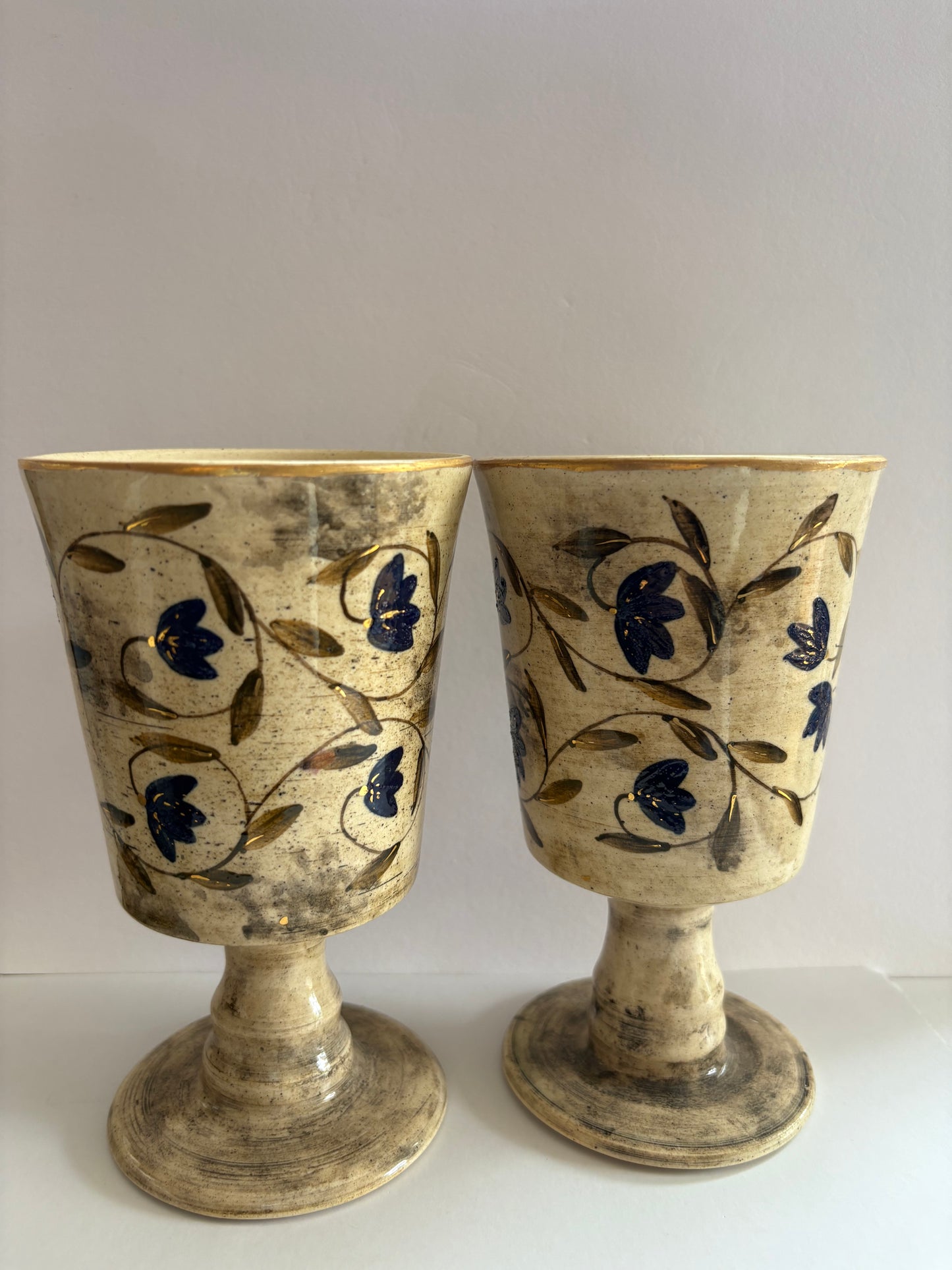 Mughal Wine Goblet Blue Medium