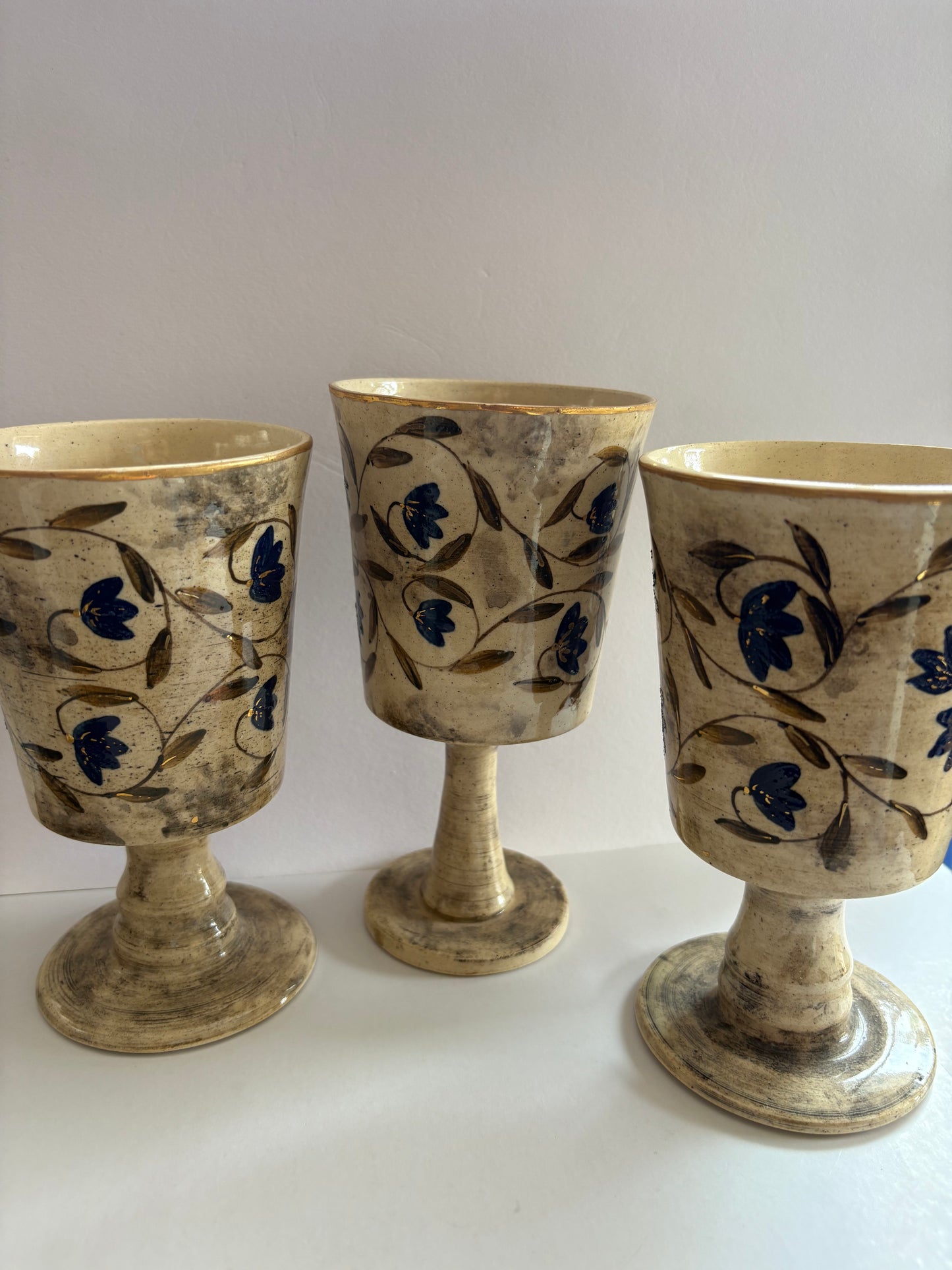 Mughal Wine Goblet Blue Medium
