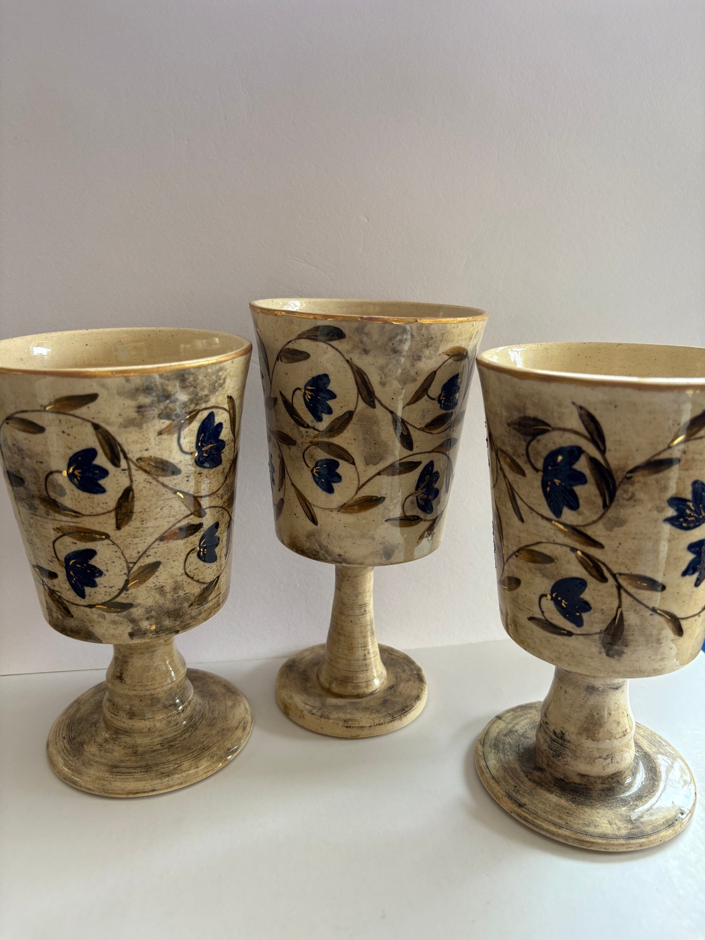 Mughal Wine Goblet Blue Medium
