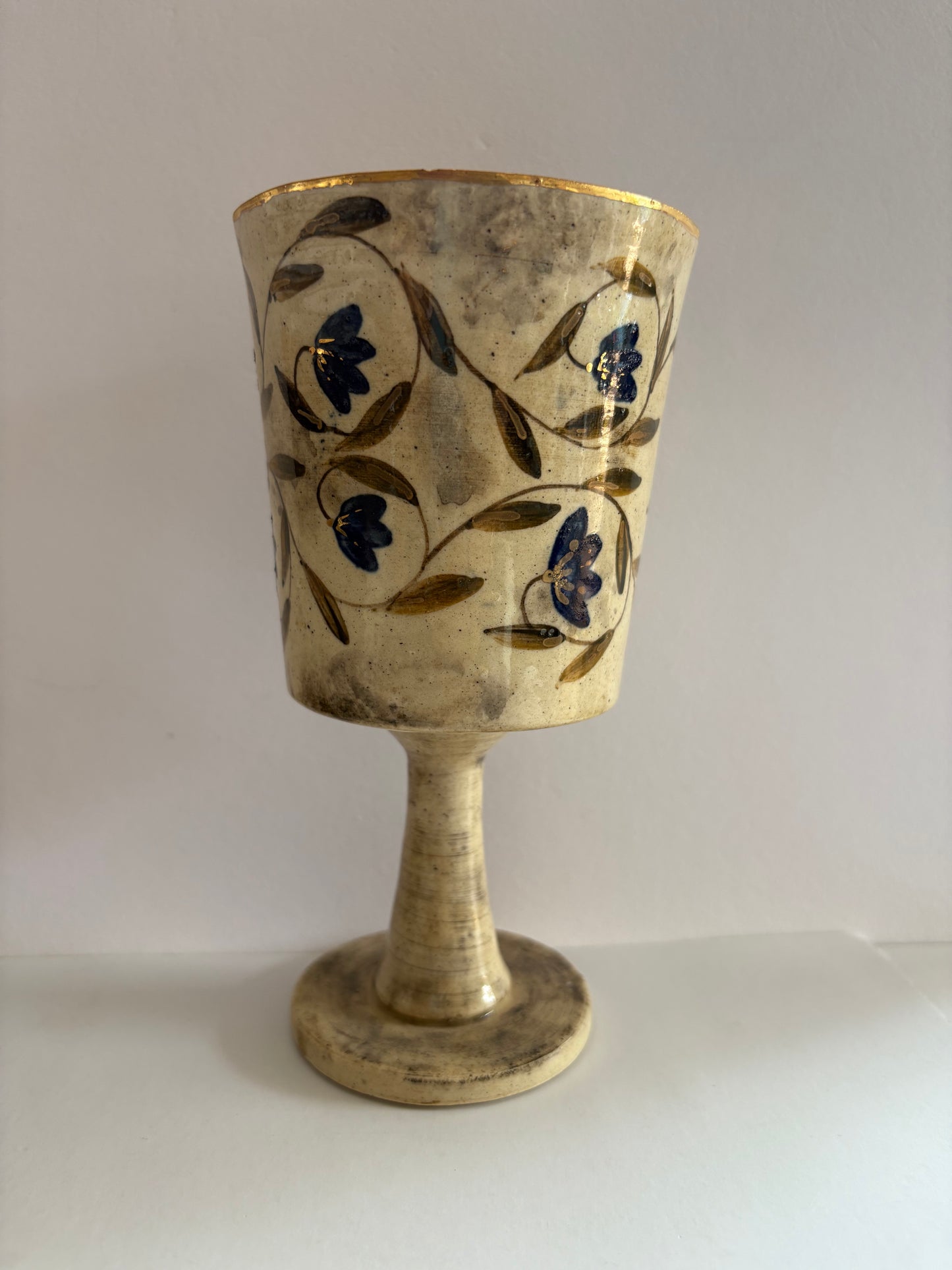 Mughal Wine Goblet Blue Medium