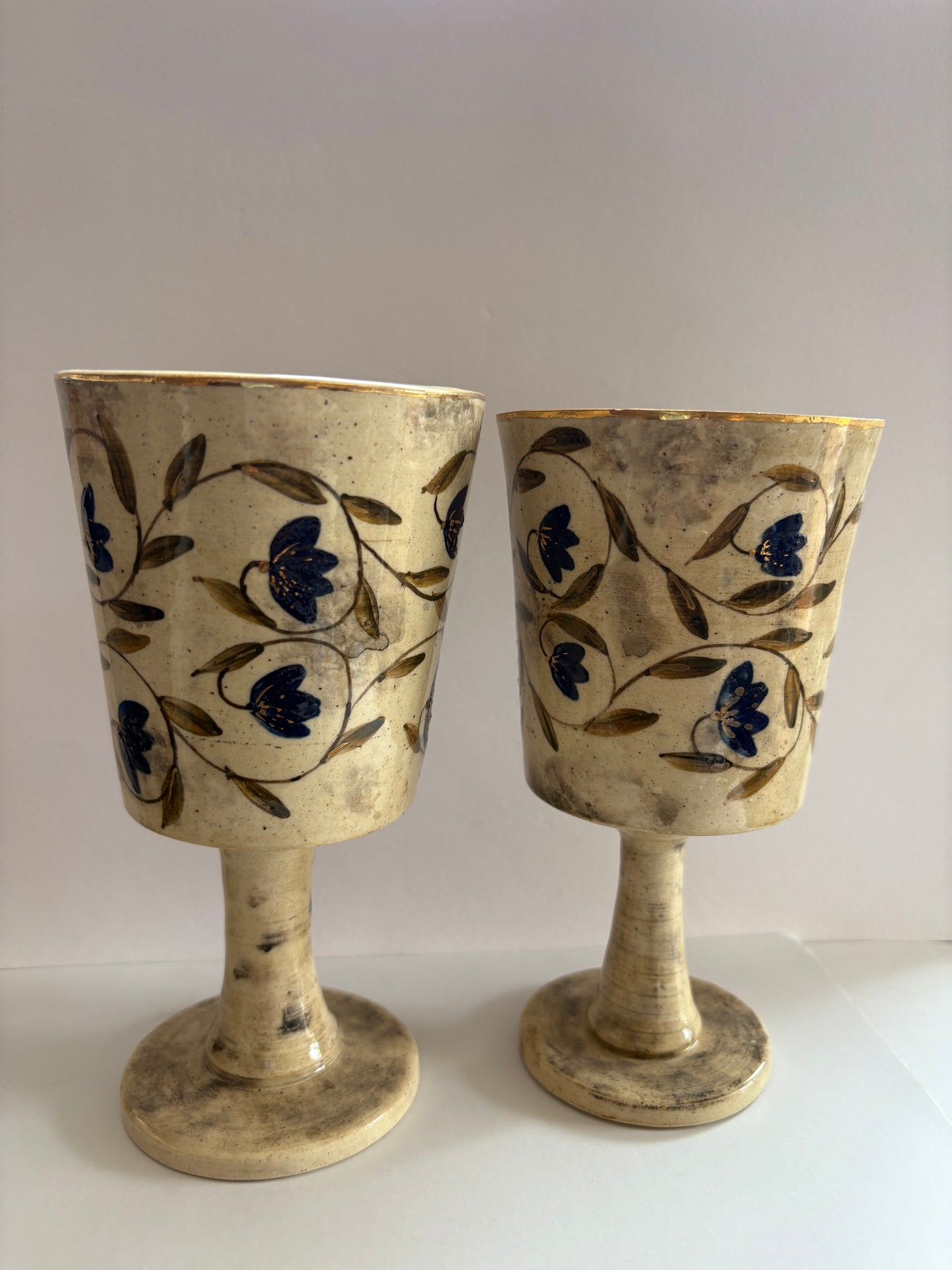Mughal Wine Goblet Blue Medium