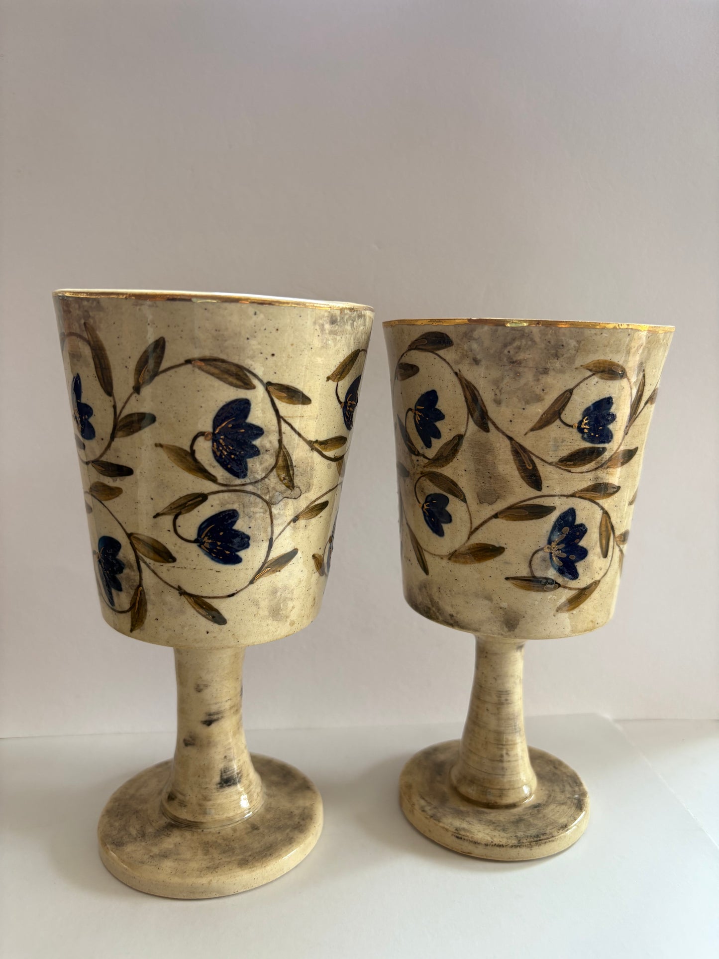 Mughal Wine Goblet Blue Medium