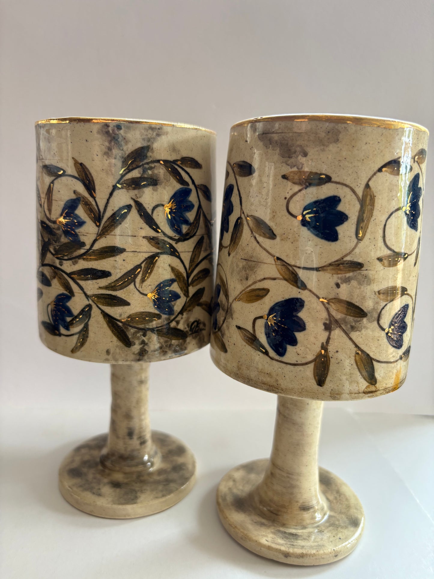 Mughal Wine Goblet Blue Medium