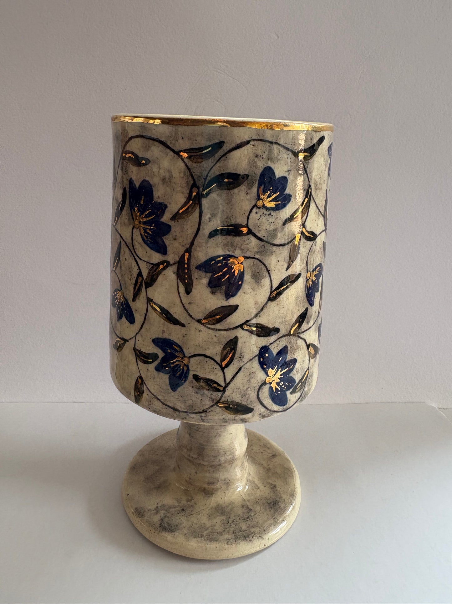 Mughal Wine Goblet Blue Medium