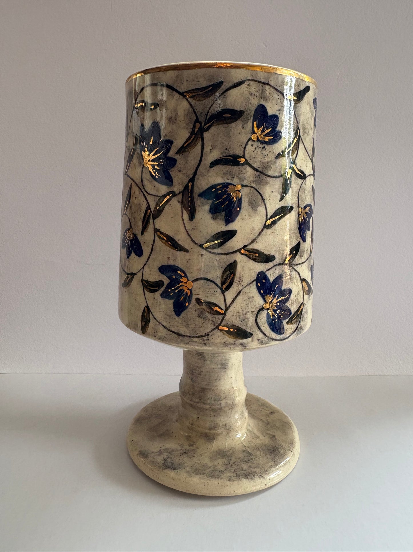 Mughal Wine Goblet Blue Medium