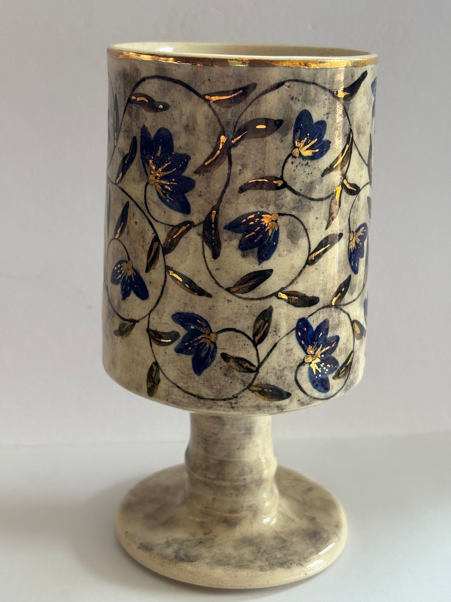 Mughal Wine Goblet Blue Medium