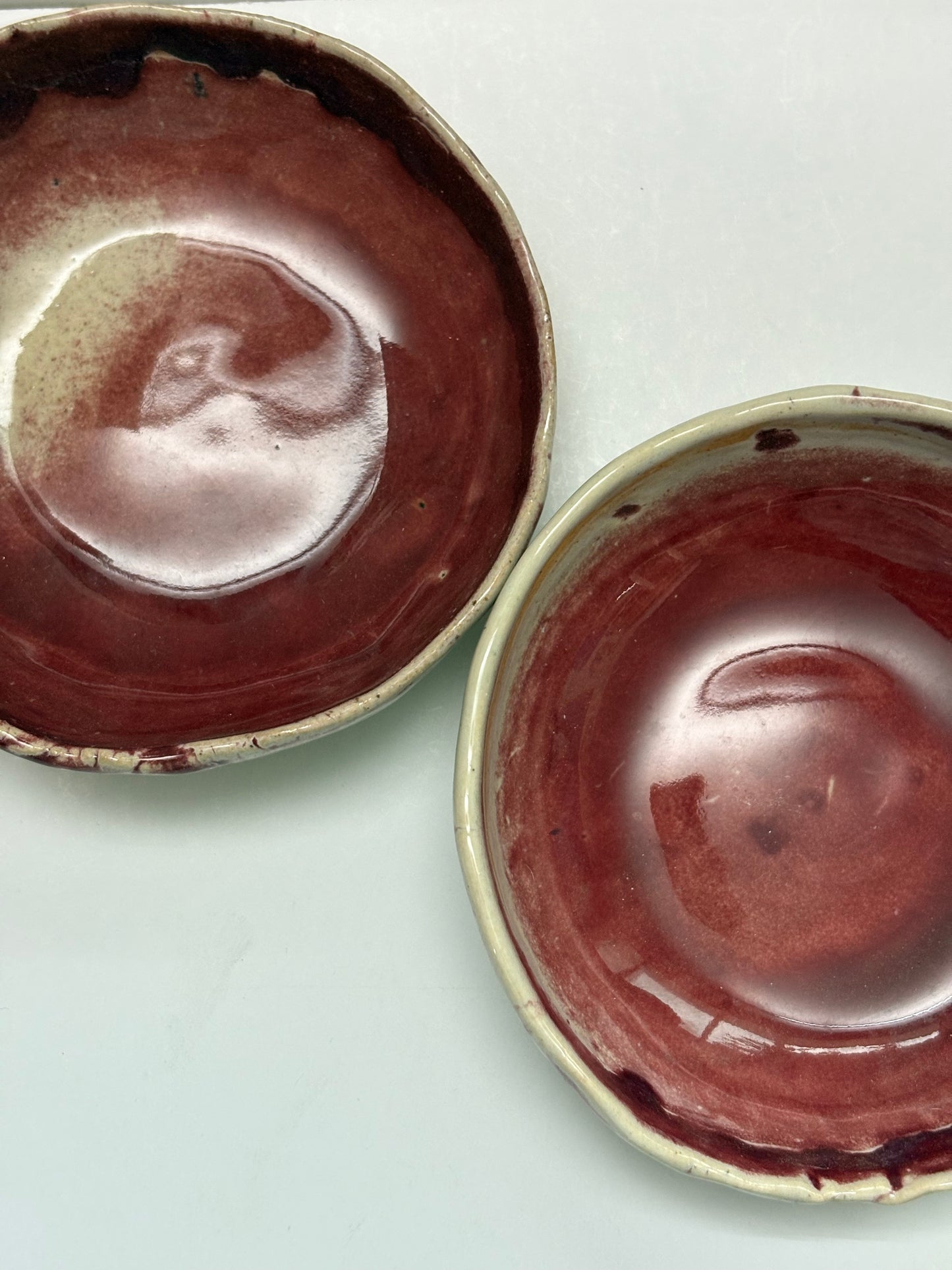 Red Tapas Bowl Non Gold - Set of 2