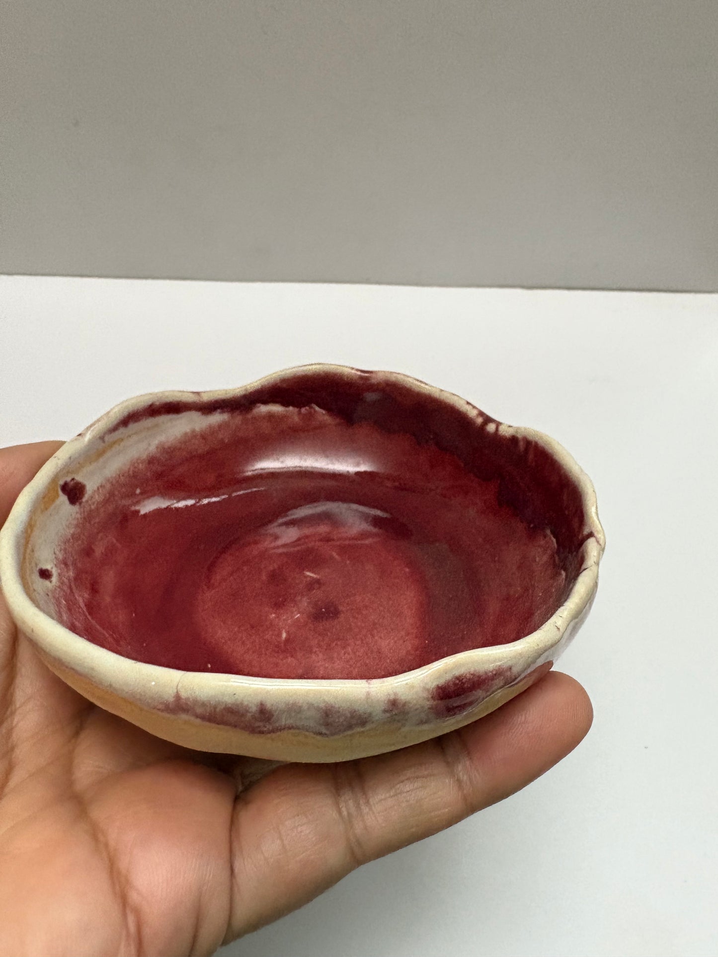 Red Tapas Bowl Non Gold - Set of 2