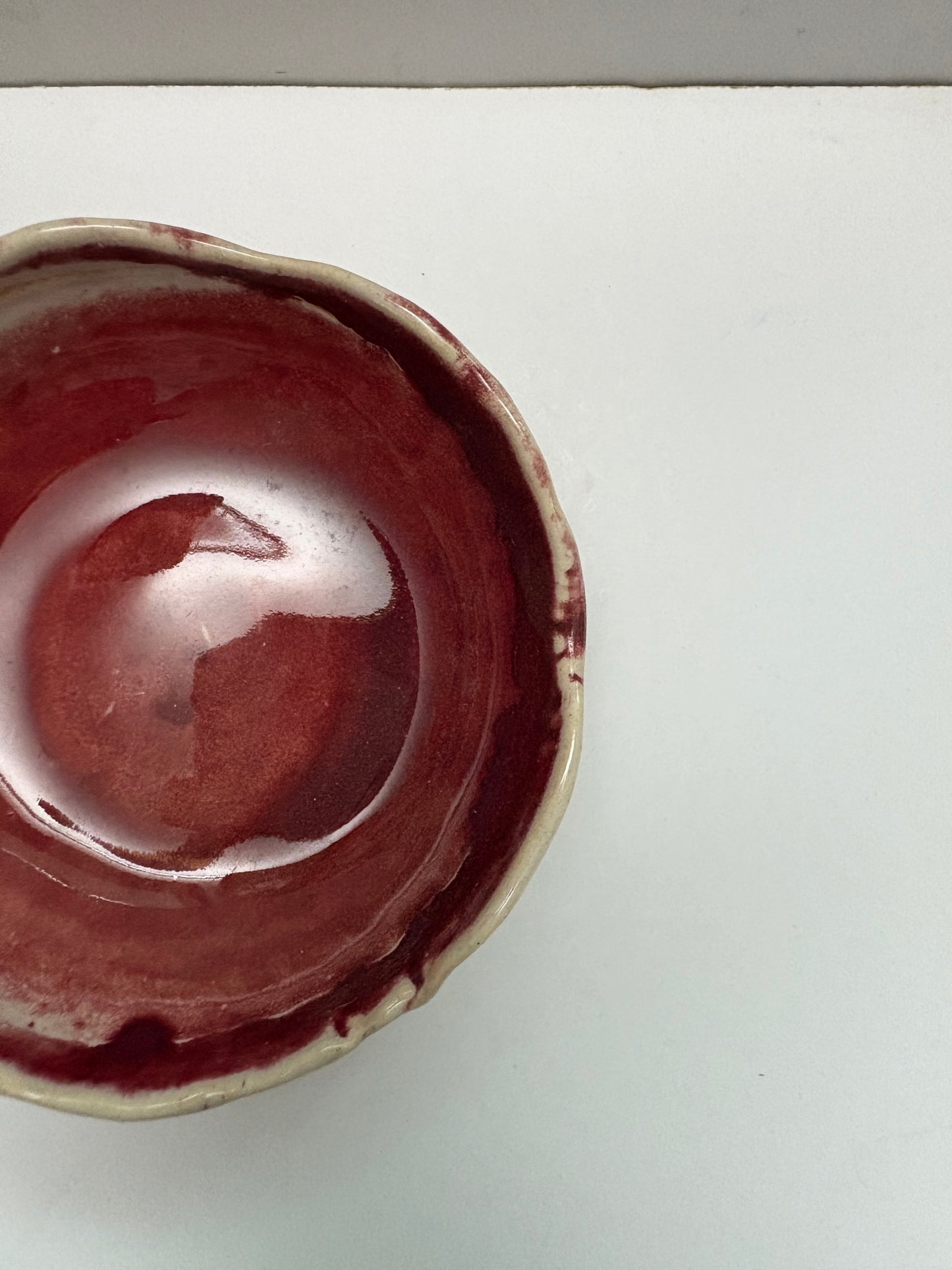 Red Tapas Bowl Non Gold - Set of 2