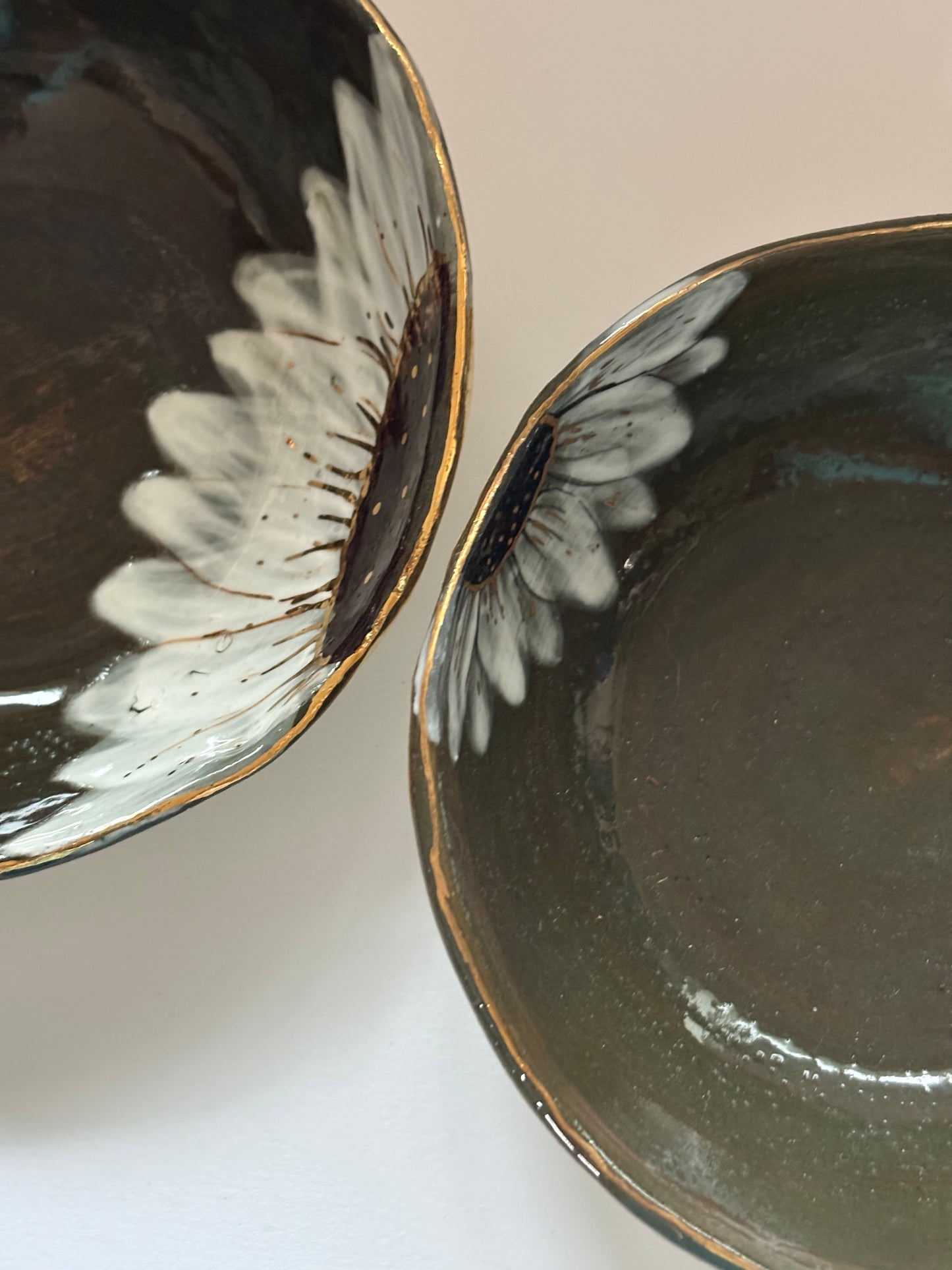 Sunflower Tapas Bowl - Green Set of 2
