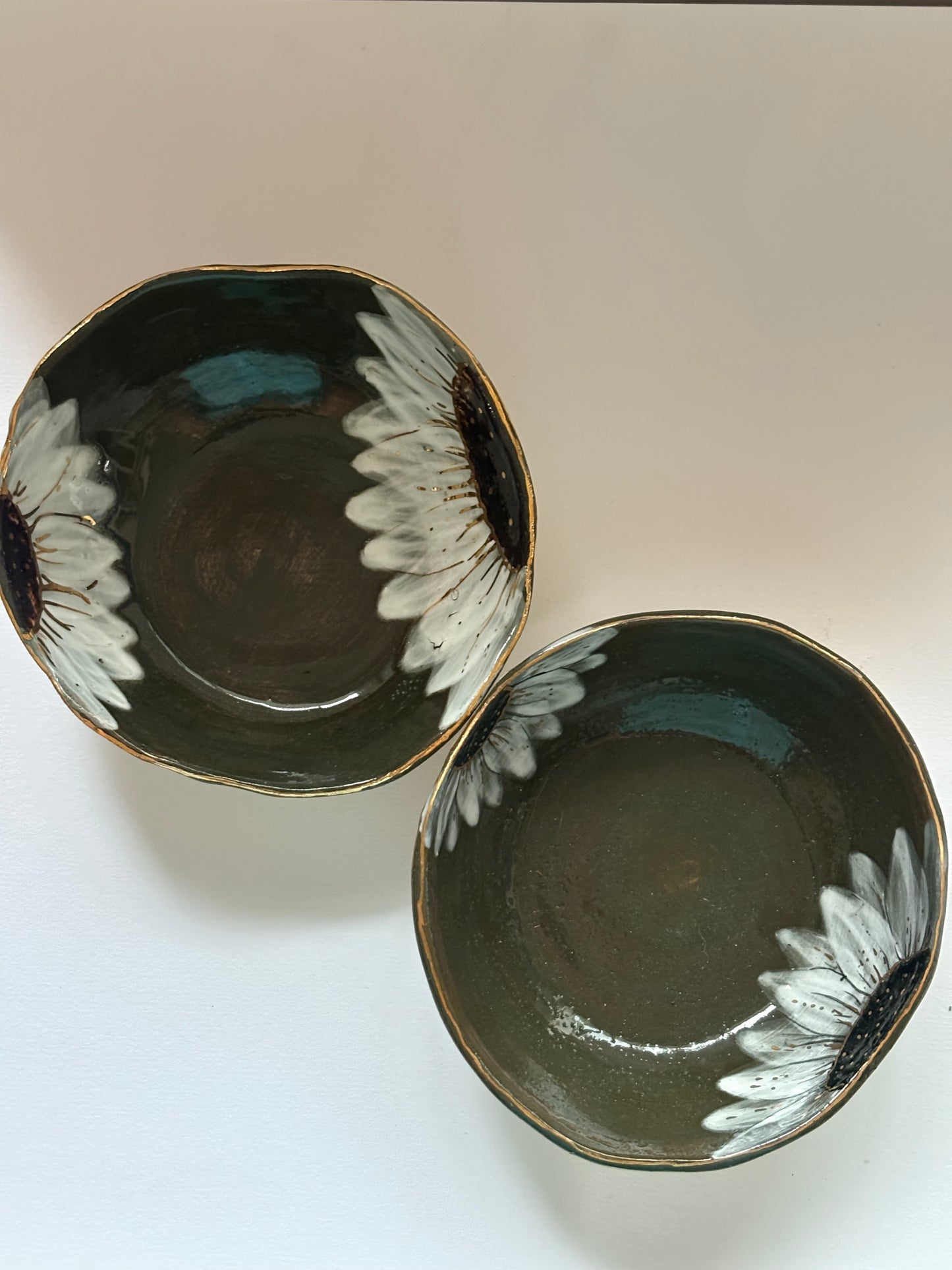 Sunflower Tapas Bowl - Green Set of 2