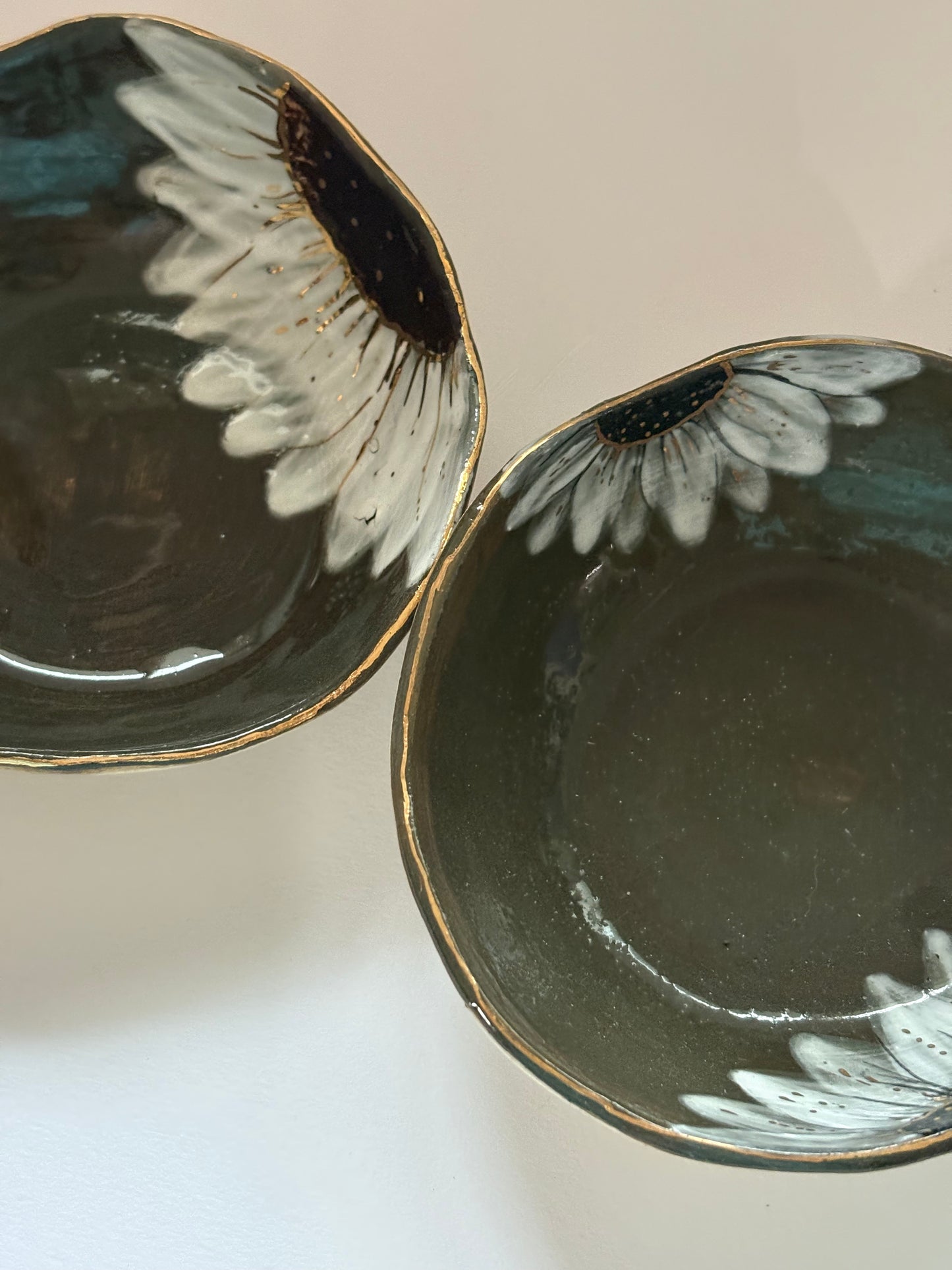 Sunflower Tapas Bowl - Green Set of 2