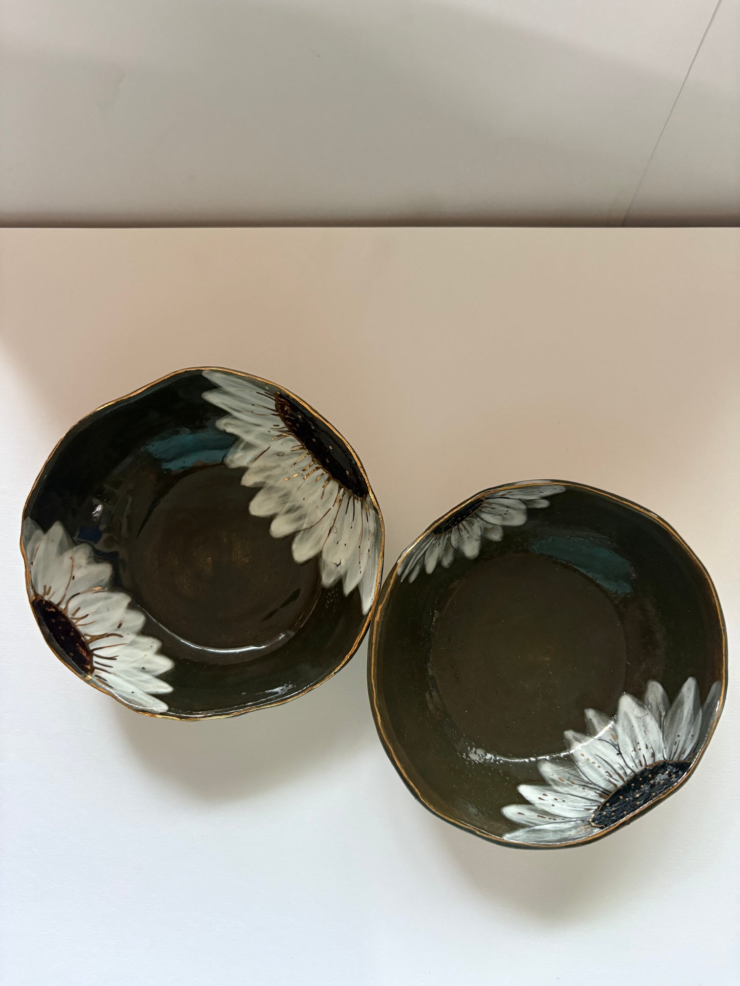 Sunflower Tapas Bowl - Green Set of 2