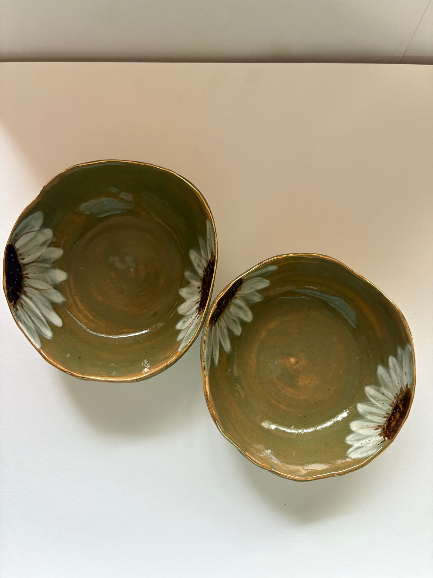 Sunflower Tapas Bowl - Green Set of 2