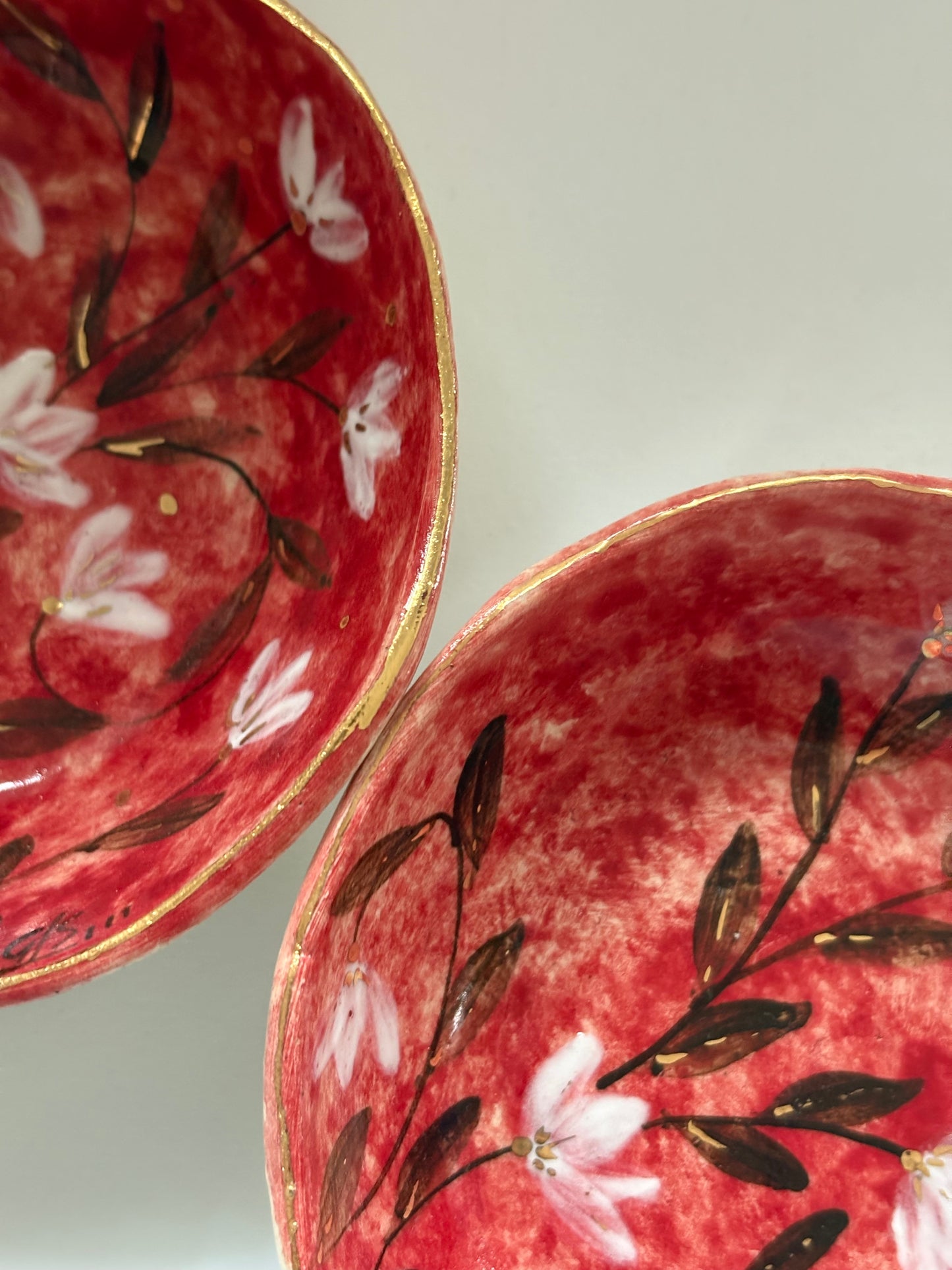 Mughal Red and White Tapas Bowls - Set of 2