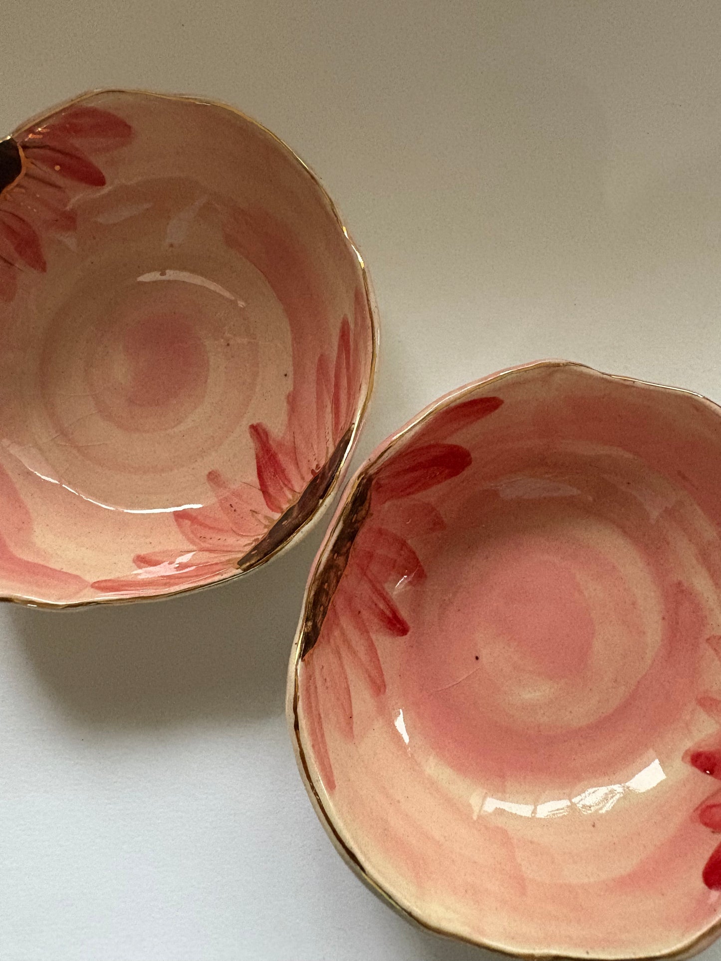 Sunflower Tapas Bowl - Pink Set of 2