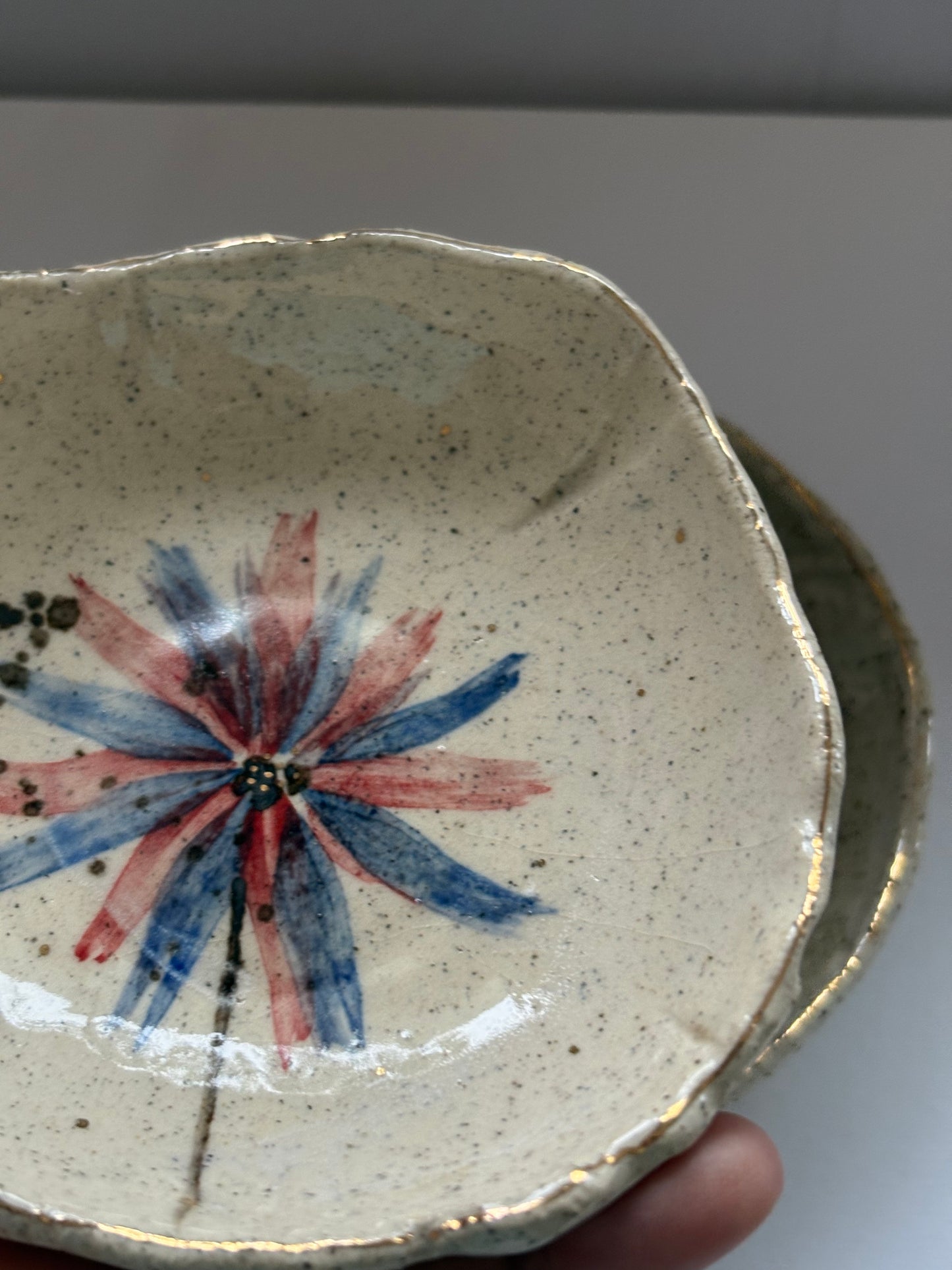 Assorted Flowers Speckles Tapas Bowl