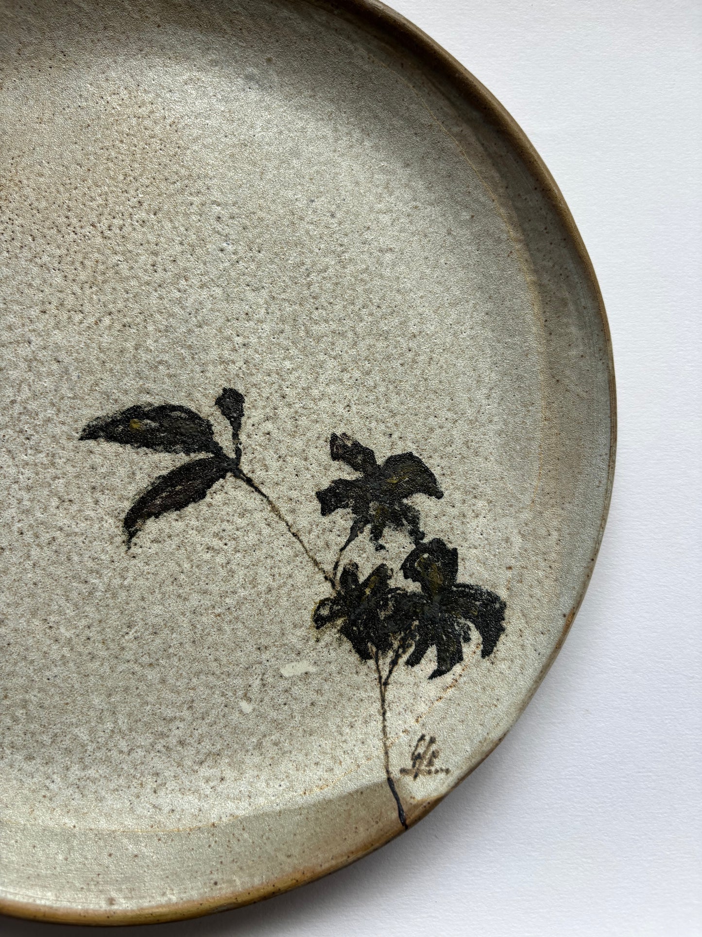 Brown Handpainted Dinner Plate