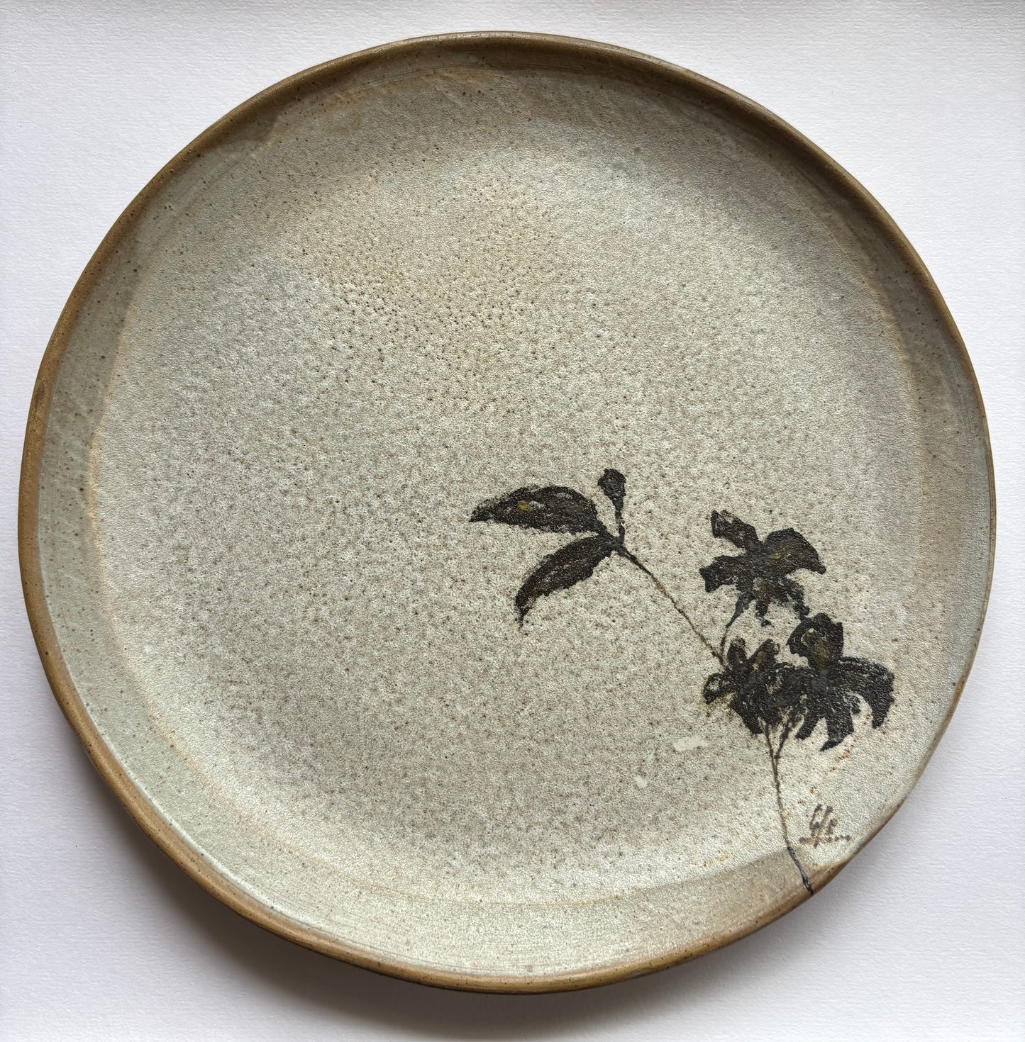 Brown Handpainted Dinner Plate