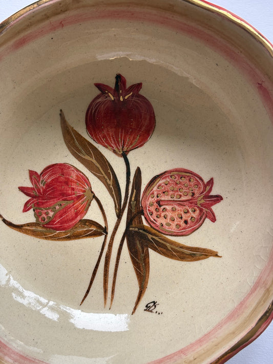 Anaar Handpainted Salad Bowl With/Without Gold