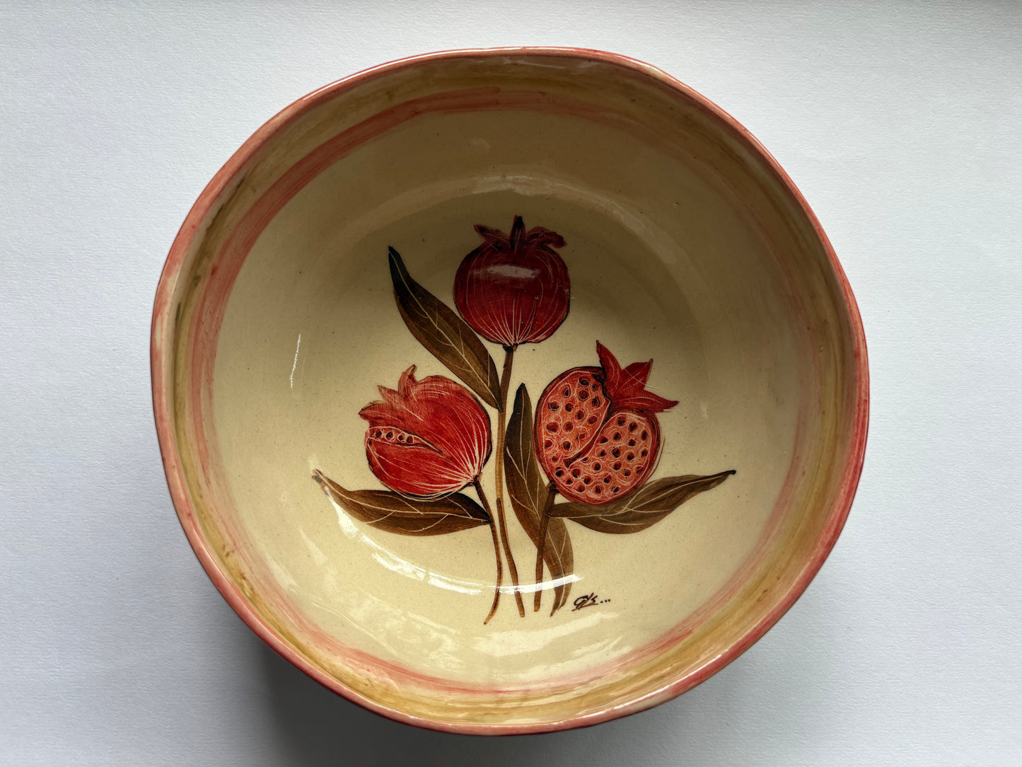 Anaar Handpainted Salad Bowl With/Without Gold