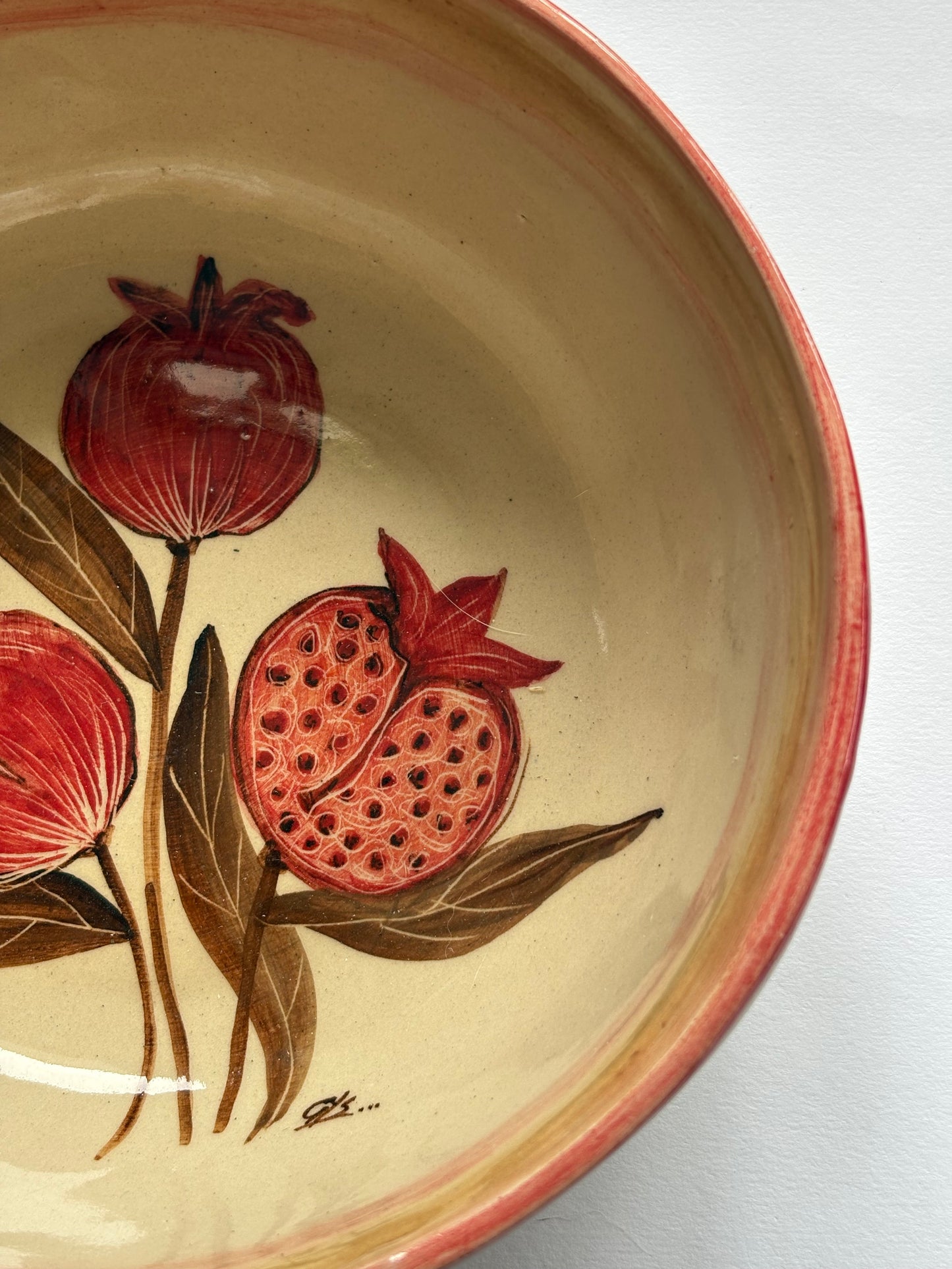 Anaar Handpainted Salad Bowl With/Without Gold