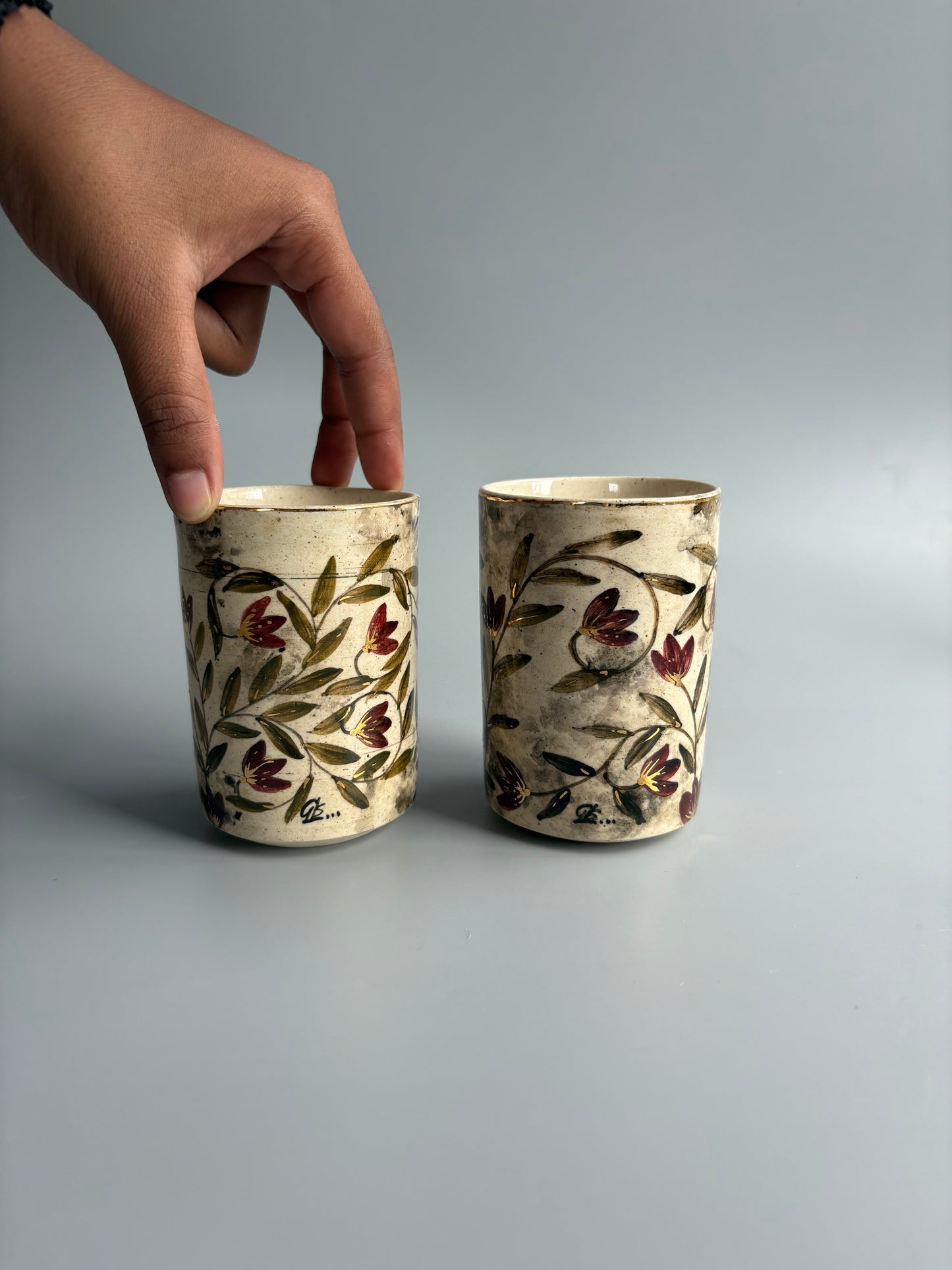 Mughal Wine Glasses Maroon- Set of 2