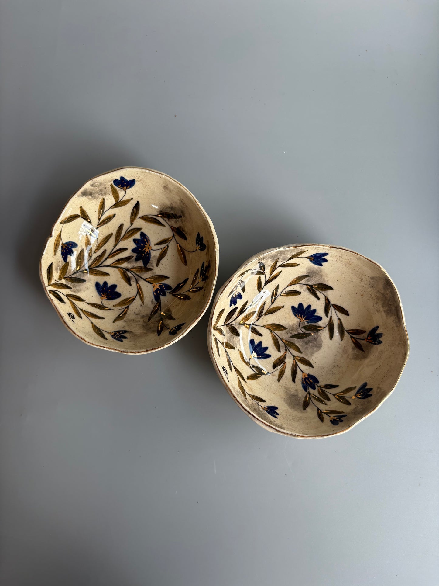 Mughal White and Blue Tapas Bowls - Set of 2