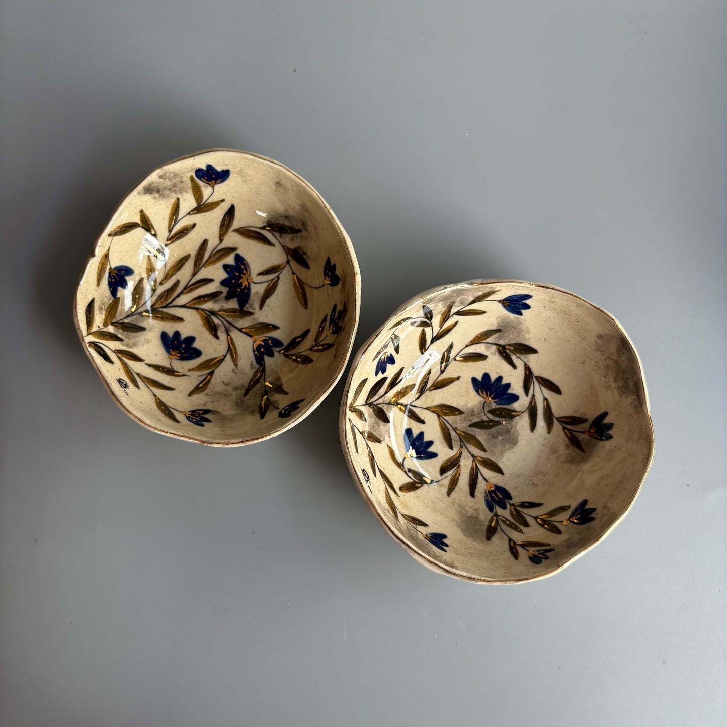 Mughal White and Blue Tapas Bowls - Set of 2