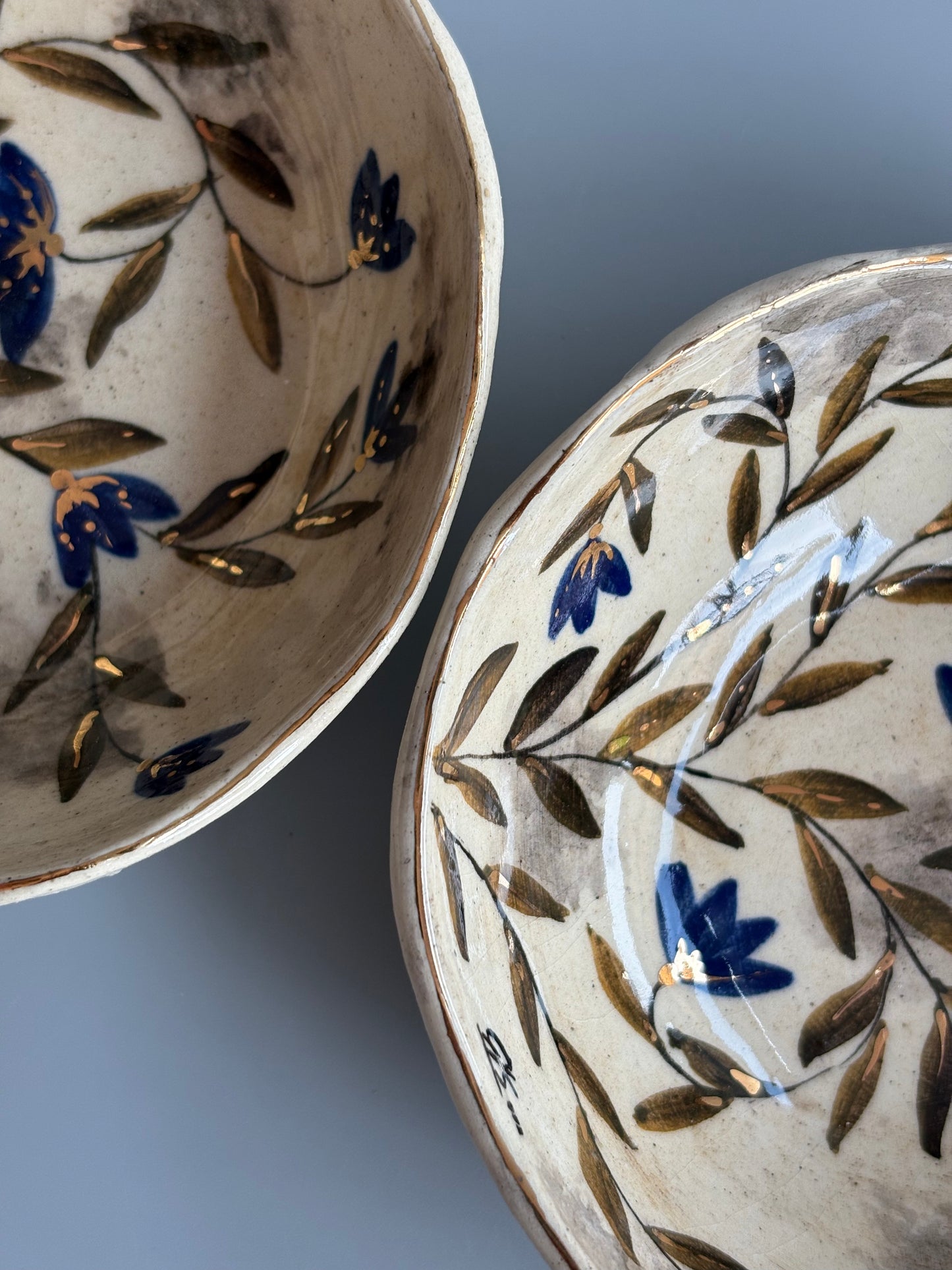 Mughal White and Blue Tapas Bowls - Set of 2