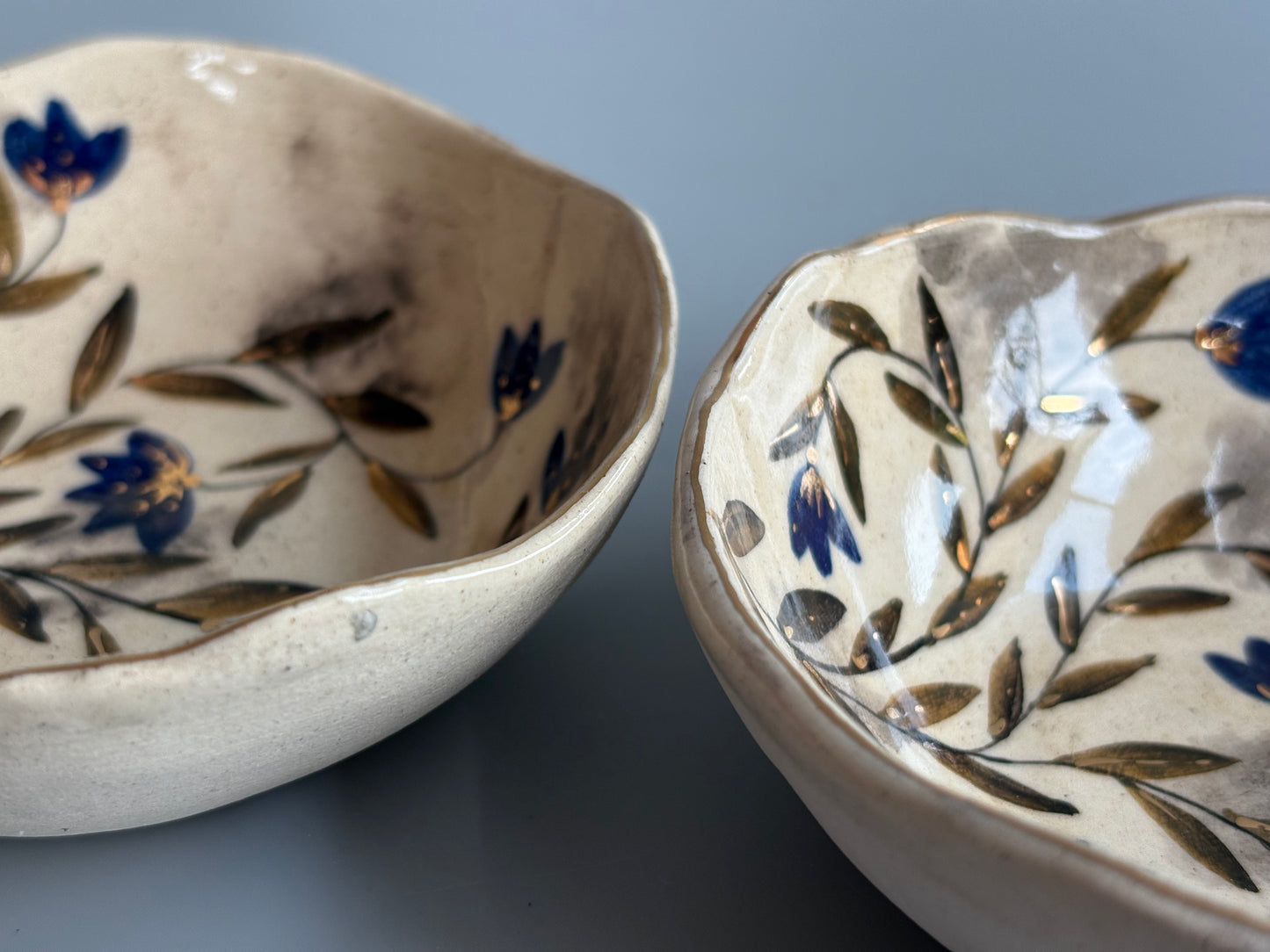 Mughal White and Blue Tapas Bowls - Set of 2