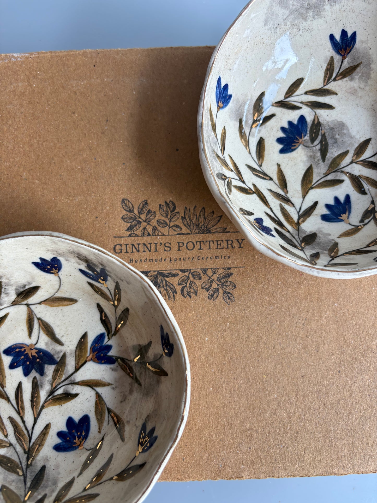 Mughal White and Blue Tapas Bowls - Set of 2