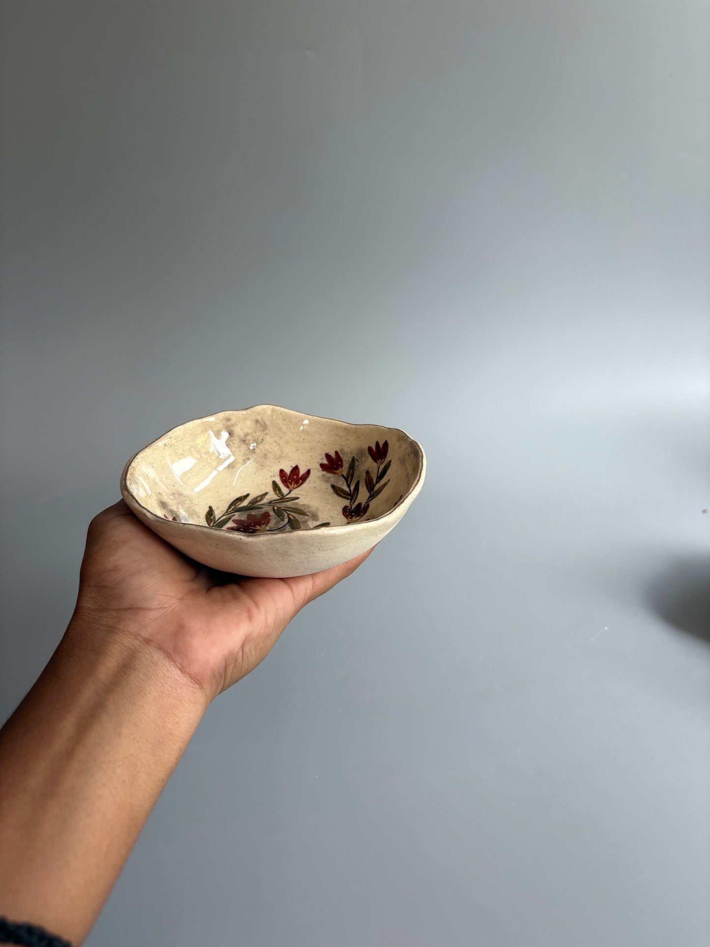 Mughal White and Maroon Tapas Bowls - Set of 2