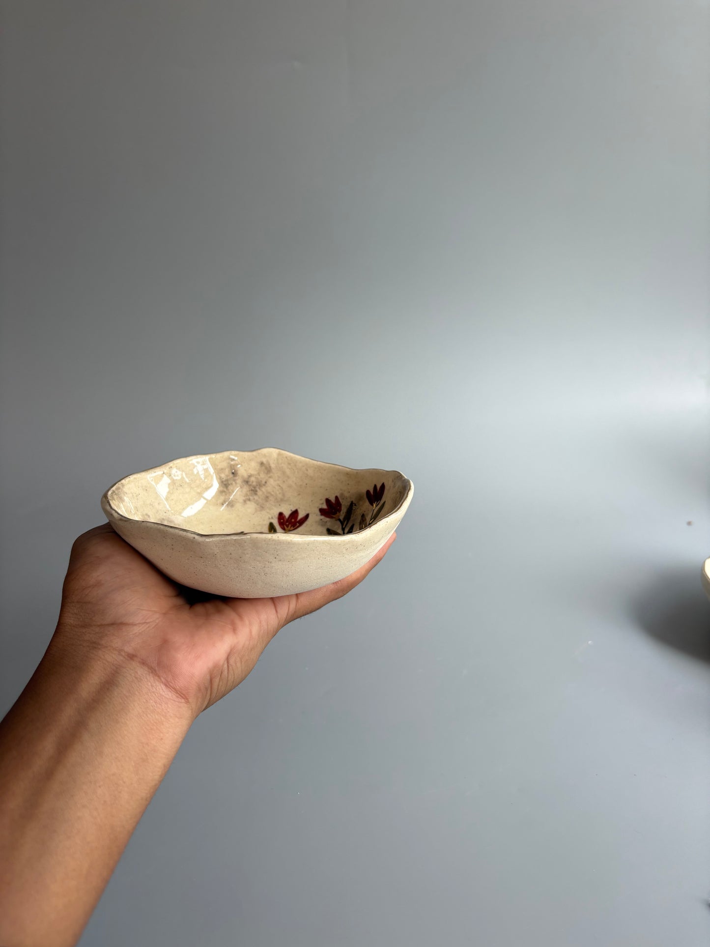 Mughal White and Maroon Tapas Bowls - Set of 2