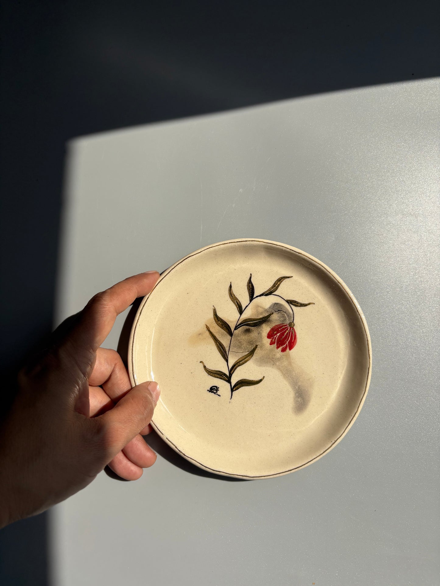 Mughal Side Plate Red / Maroon - 6"