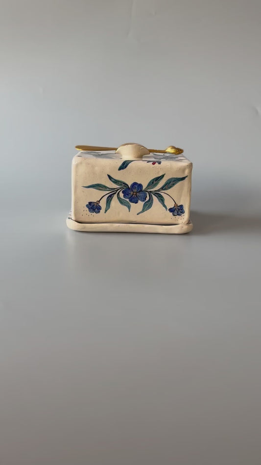 Gul Butter Dish Blue Small